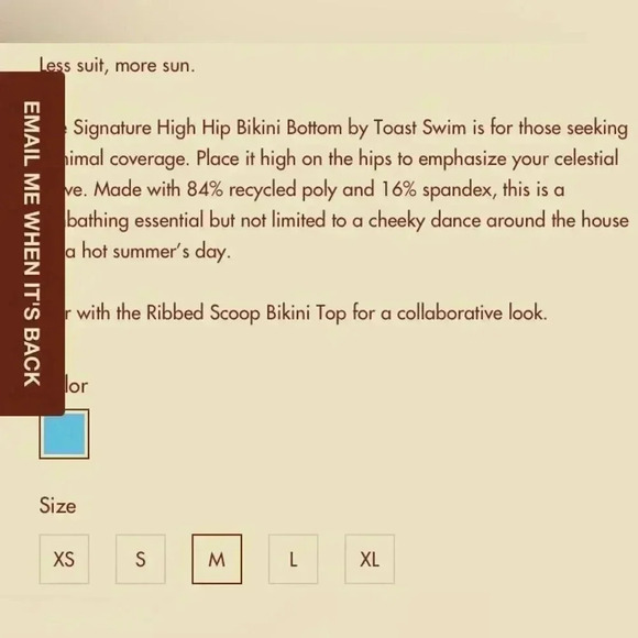 Free People Toast Scoop Ribbed Ruffle Bikini Set Bandeaux Top Hi Hip Bottom New - Picture 12 of 13